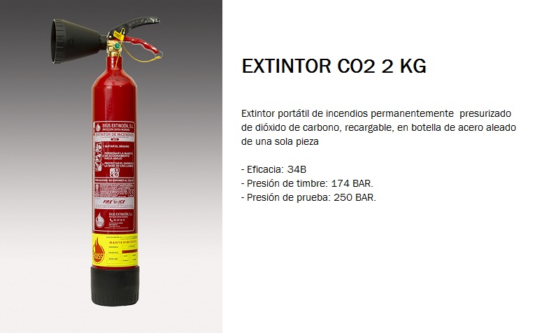 Extintores de co2 2kg - Mantenencies